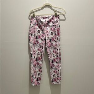 RBX Floral Pink and Black Leggings